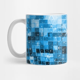 Twinkle Blue Disco Ball Pattern Mug